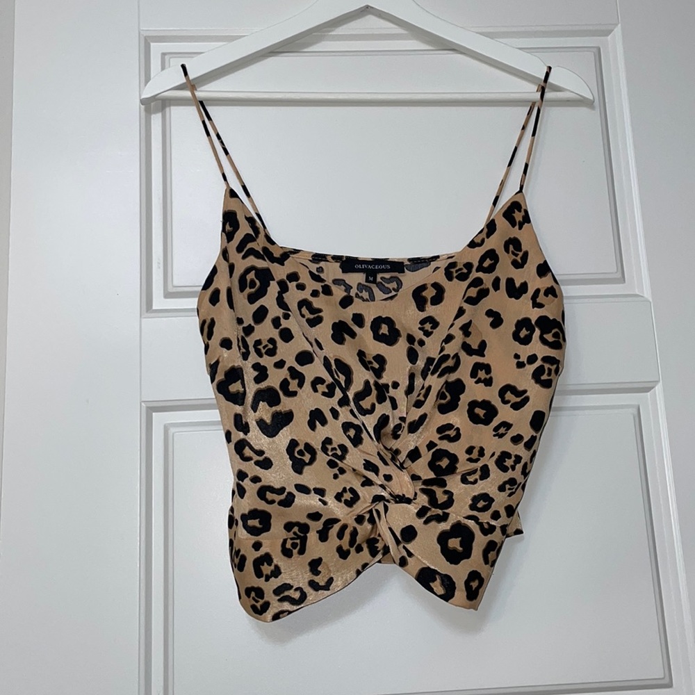 Leopard print crop top